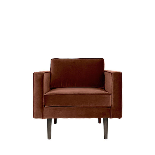 beau monde Broste Copenhagen Wind Velvet Armchair Caramel Cafe