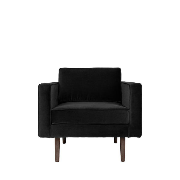 beau monde Broste Copenhagen Wind Velvet Armchair In Black