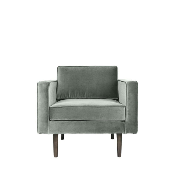 beau monde Broste Copenhagen Wind Velvet Armchair In Chinois Green