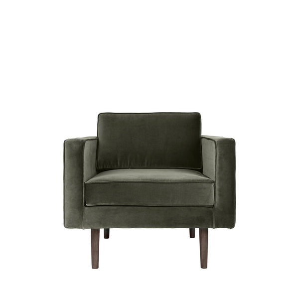 Beau Monde Broste Copenhagen Wind Velvet Armchair In Grape Leaf Green