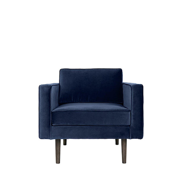 beau monde Broste Copenhagen Wind Velvet Armchair In Insignia Blue