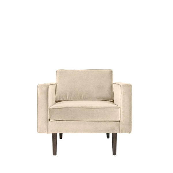 Beau Monde Broste Copenhagen Wind Velvet Armchair Rainy Day Grey
