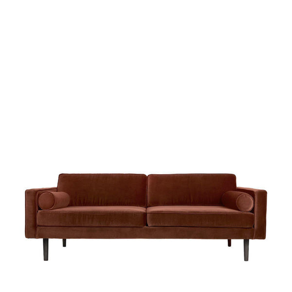 Beau Monde Broste Copenhagen Wind Velvet Large Sofa Caramel Cafe