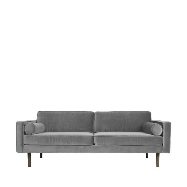beau monde Broste Copenhagen Wind Velvet Large Sofa In Drizzle Grey