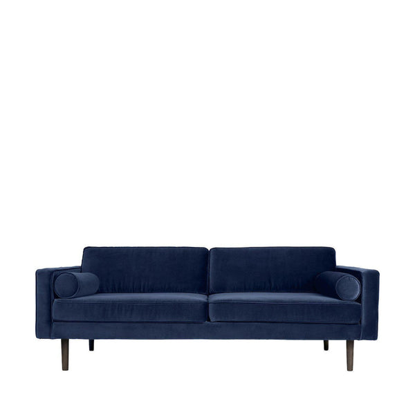 Beau Monde Broste Copenhagen Wind Velvet Large Sofa In Insignia Blue