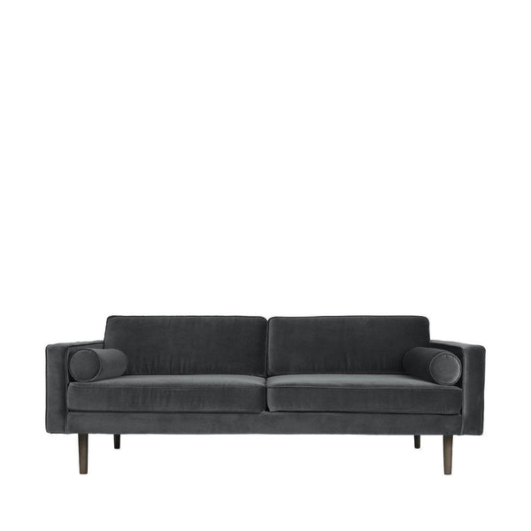 beau monde Broste Copenhagen Wind Velvet Large Sofa In Magnet Grey