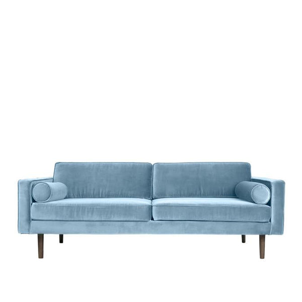 beau monde Broste Copenhagen Wind Velvet Large Sofa Pastel Blue