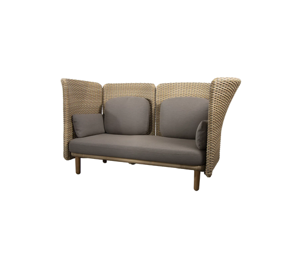 Beau Monde Cane-line Arch 2-Seater Sofa With High Arm & Backrest