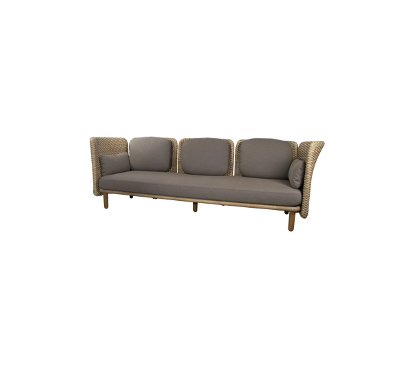 beau monde Cane-line Arch 3-Seater Sofa with Low Arm & Backrest