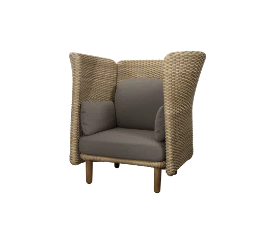 beau monde Cane-line Arch Lounge Chair with High Arm-/Backrest