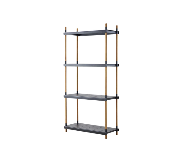 beau monde Cane-line Frame Shelving System Complete Base Unit
