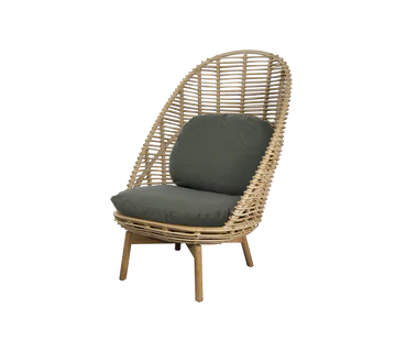 beau monde Cane-line Hive Highback Chair with Teak Legs