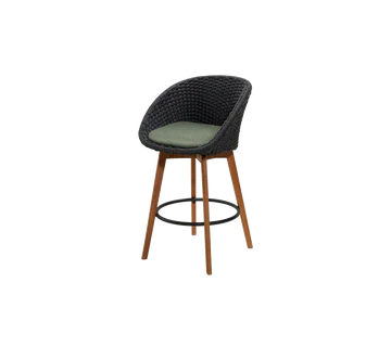 beau monde Cane-line Peacock Bar Chair with Teak Legs
