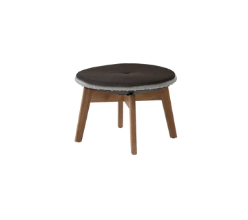 Beau Monde Cane-line Peacock Footstool/Side Table With Teak Legs