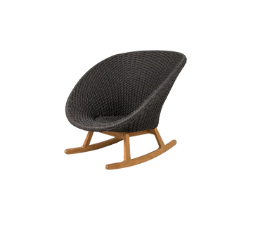beau monde Cane-line Peacock Rocking Chair with Teak Legs