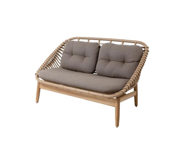 Beau Monde Cane-line Strington 2-Seater Sofa With Teak Base