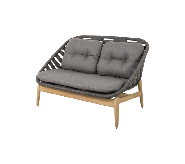 Beau Monde Cane-line Strington 2-Seater Sofa With Teak Base