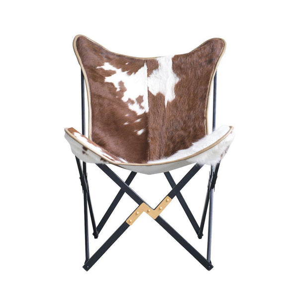 beau monde Creative Collection Tilde Cowhide Butterfly Chair - Brown