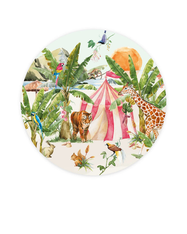 beau monde Creative Lab Amsterdam Circus At Sunset Wallpaper Circle Mural