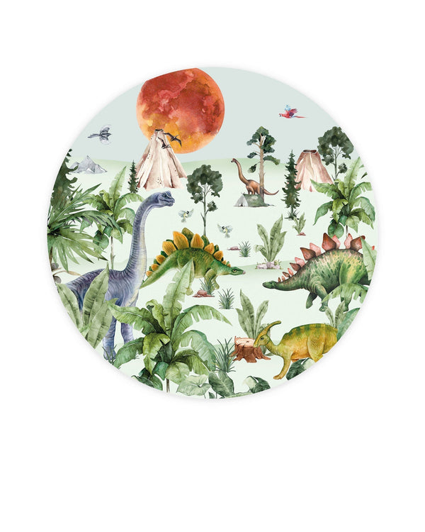 Beau Monde Creative Lab Amsterdam Dino By Moonlight Wallpaper Circle Mural