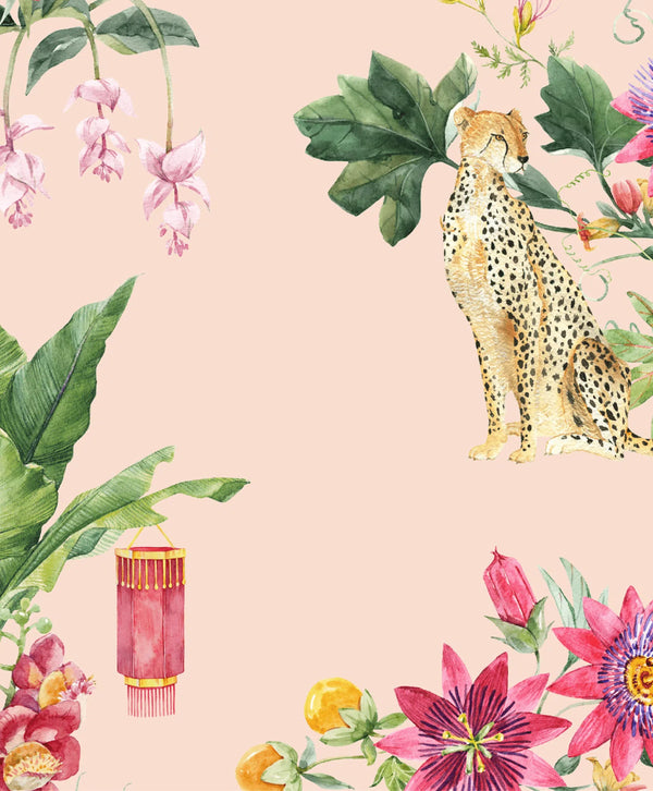 beau monde Creative Lab Amsterdam Floral Festival Pink Repetitive Wallpaper