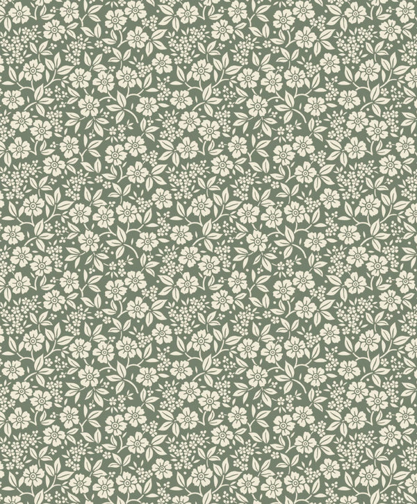 beau monde Creative Lab Amsterdam Flower Shower Green Repetitive Wallpaper