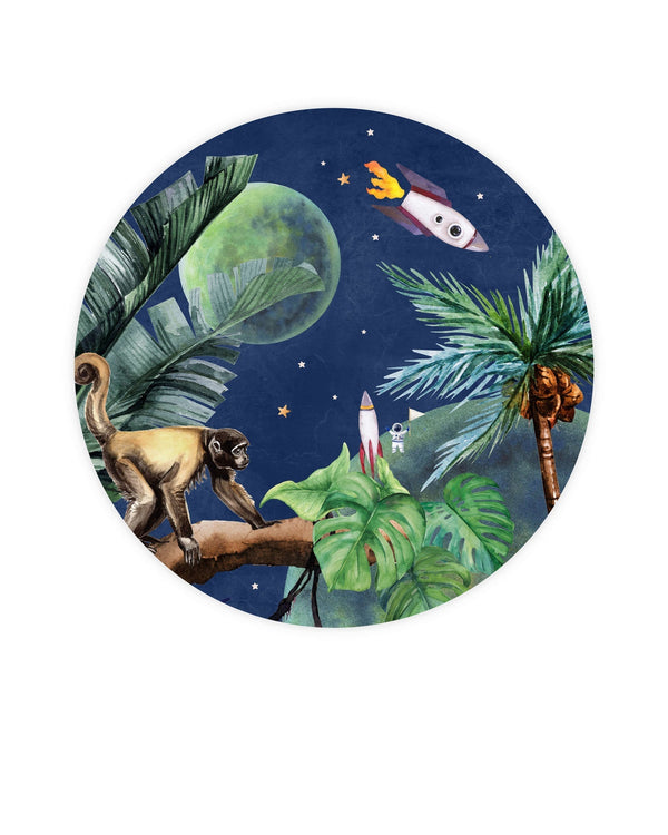beau monde Creative Lab Amsterdam From Jungle to Space Wallpaper Circle Mural