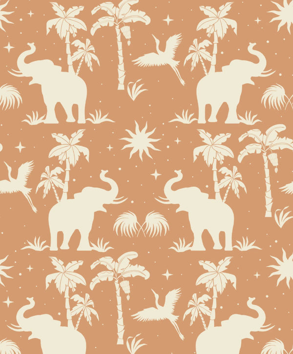 beau monde Creative Lab Amsterdam Generous Jungle Dusty Orange Repetitive Wallpaper