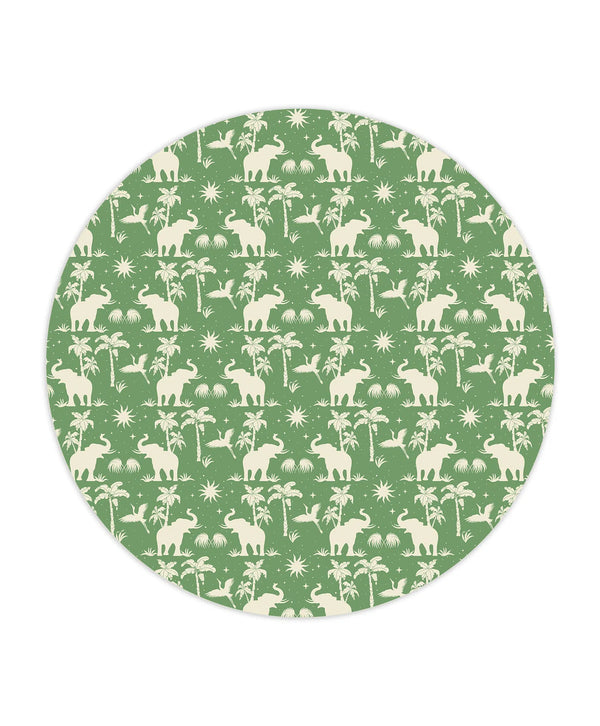 Beau Monde Creative Lab Amsterdam Generous Jungle Green Wallpaper Circle Mural