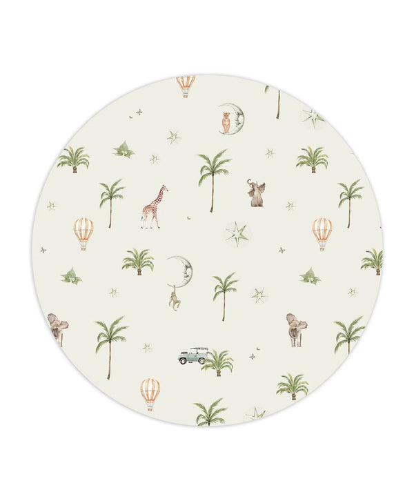 Beau Monde Creative Lab Amsterdam Go Go Safari Wallpaper Circle Mural