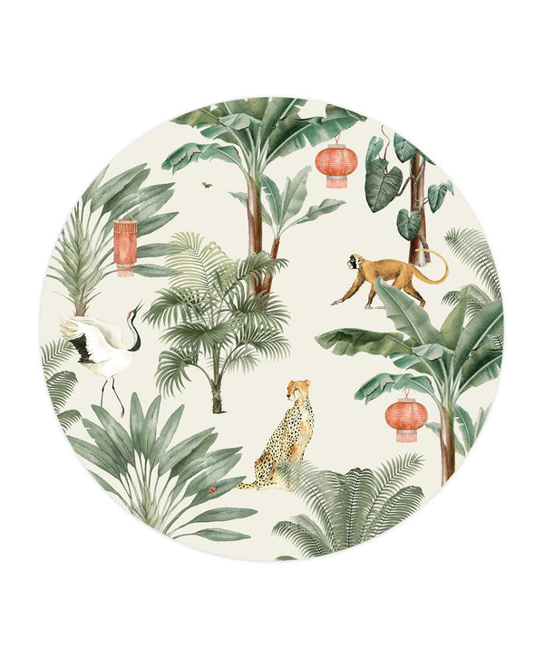 Beau Monde Creative Lab Amsterdam Lovely Jungle Wallpaper Circle Mural
