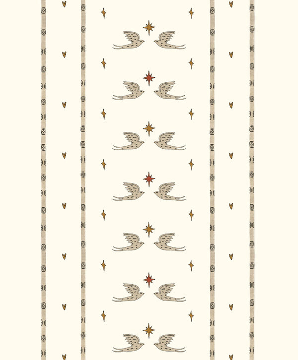 beau monde Creative Lab Amsterdam Lucky Pigeon Off-White Repetitive Wallpaper