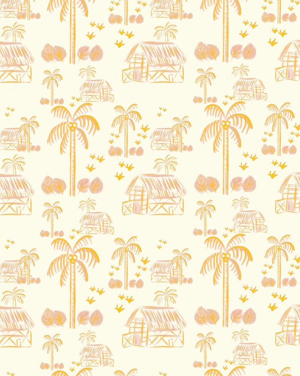 Beau Monde Creative Lab Amsterdam Maui Beach Pink Repetitive Wallpaper