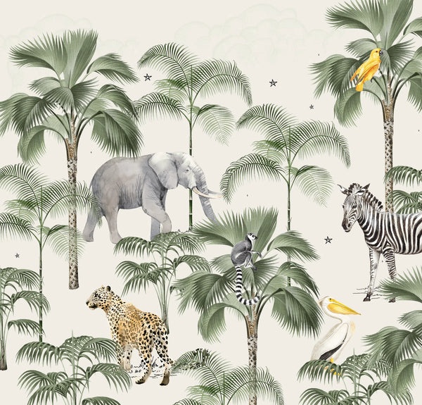 Beau Monde Creative Lab Amsterdam Palm Wildlife Wallpaper Mural