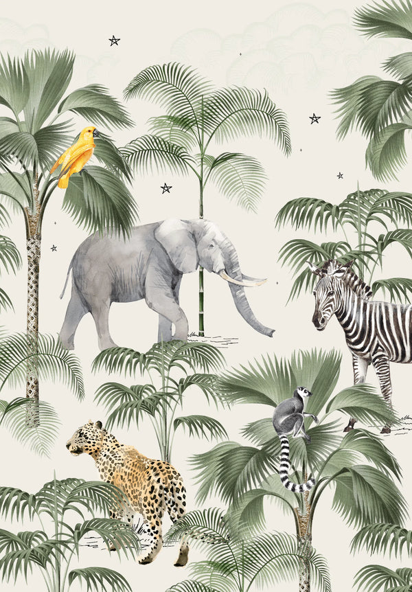 Beau Monde Creative Lab Amsterdam Palm Wildlife Wallpaper Mural