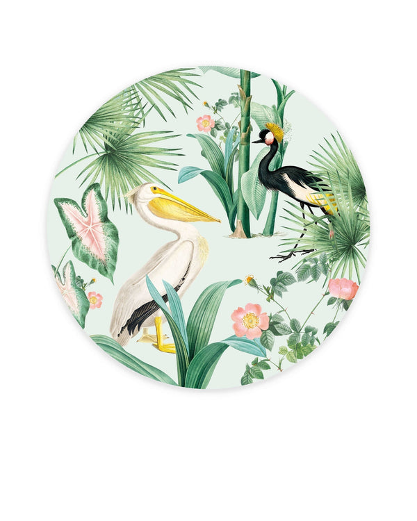 beau monde Creative Lab Amsterdam Pelican Wallpaper Circle Mural