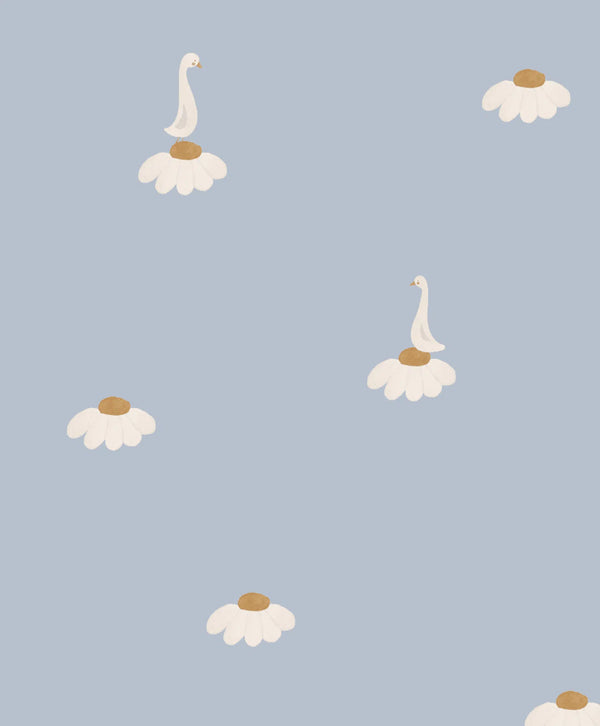 beau monde Creative Lab Amsterdam Sweet Camomile Sky Blue Repetitive Wallpaper