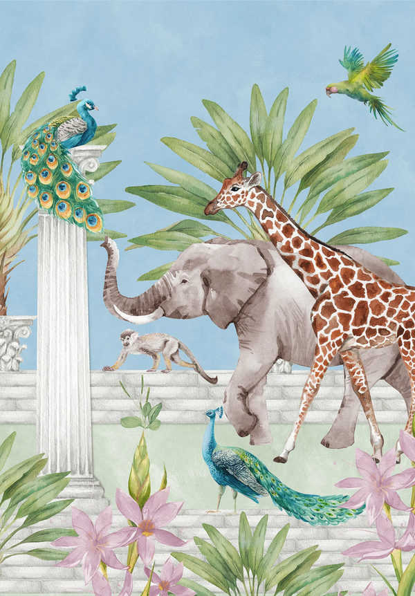 beau monde Creative Lab Amsterdam The Greek Animal Adventure Wallpaper Mural