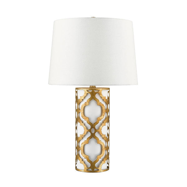 beau monde Elstead Lighting Arabella 1 Light Table Lamp - Distressed Gold