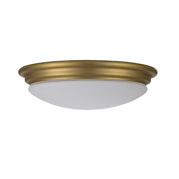 beau monde Elstead Lighting Brompton 1 Light Flush Mount - Brushed Brass