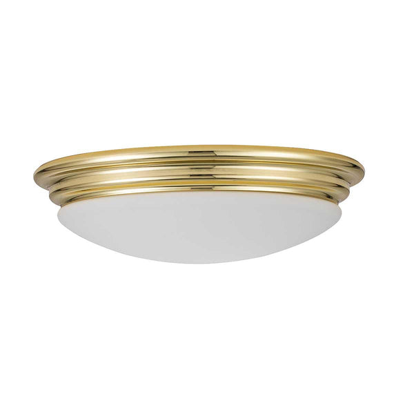 Beau Monde Elstead Lighting Brompton 1 Light Flush Mount - Polished Brass