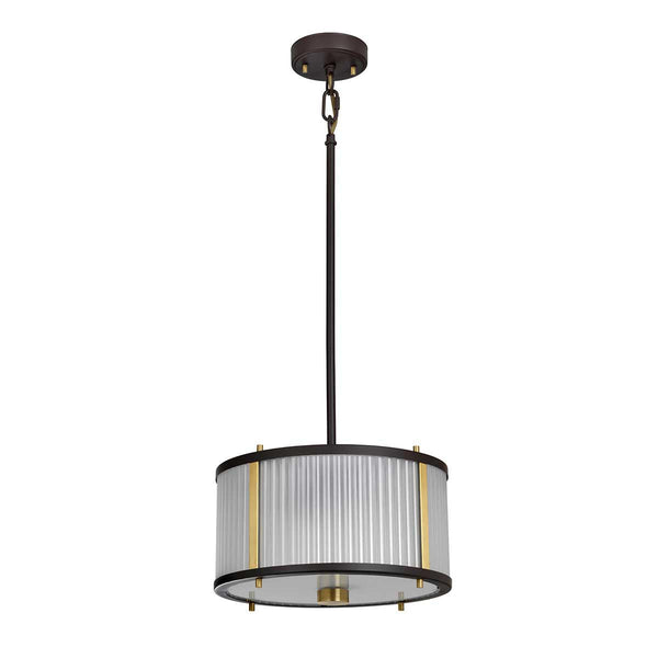 beau monde Elstead Lighting Corona 2 Light Pendant - Museum Bronze