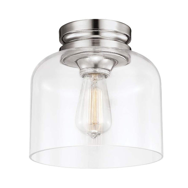 beau monde Elstead Lighting Feiss Hounslow 1 Light Flush Light - Nickel