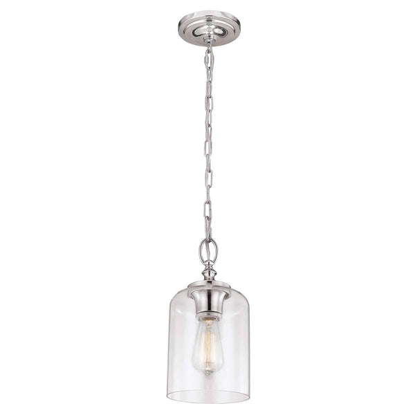 Beau Monde Elstead Lighting Feiss Hounslow 1 Light Mini Pendant Polished Nickel