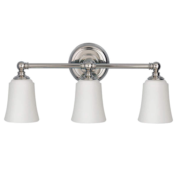 beau monde Elstead Lighting Feiss Huguenot Lake 3 Light Above Mirror Light