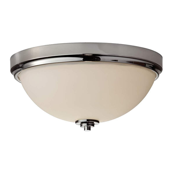 beau monde Elstead Lighting Feiss Malibu 2 Light Flush Mount - Chrome