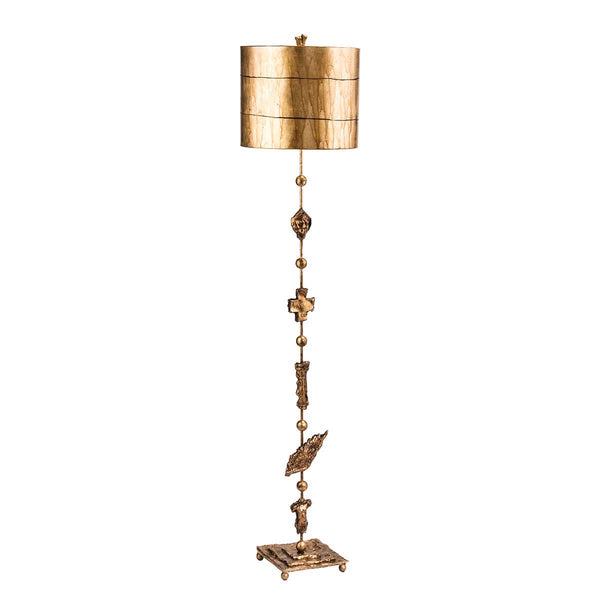 beau monde Elstead Lighting Flambeau Fragment 1 Light Floor Lamp - Gold