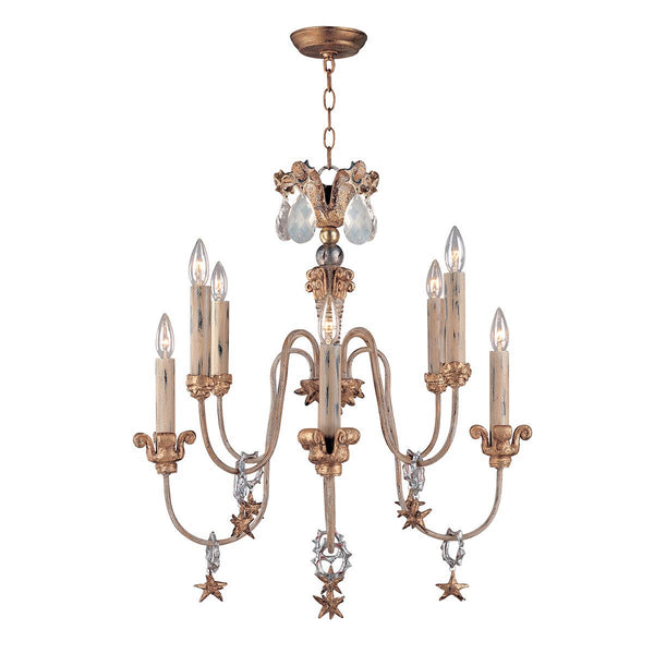 beau monde Elstead Lighting Flambeau Mignon 8 Light Chandelier