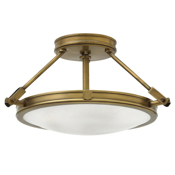 beau monde Elstead Lighting Hinkley Collier 3 Light Semi-Flush