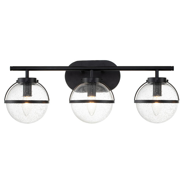 Beau Monde Elstead Lighting Hinkley Hollis 3 Light Wall Light - Clear/Black